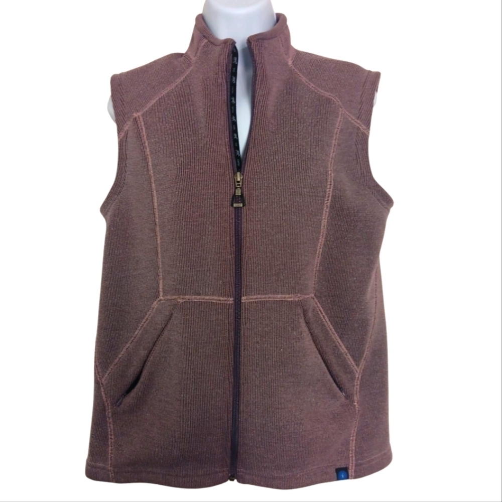 Irideon Riding Wear Mauve Zip Up Vest Size Medium